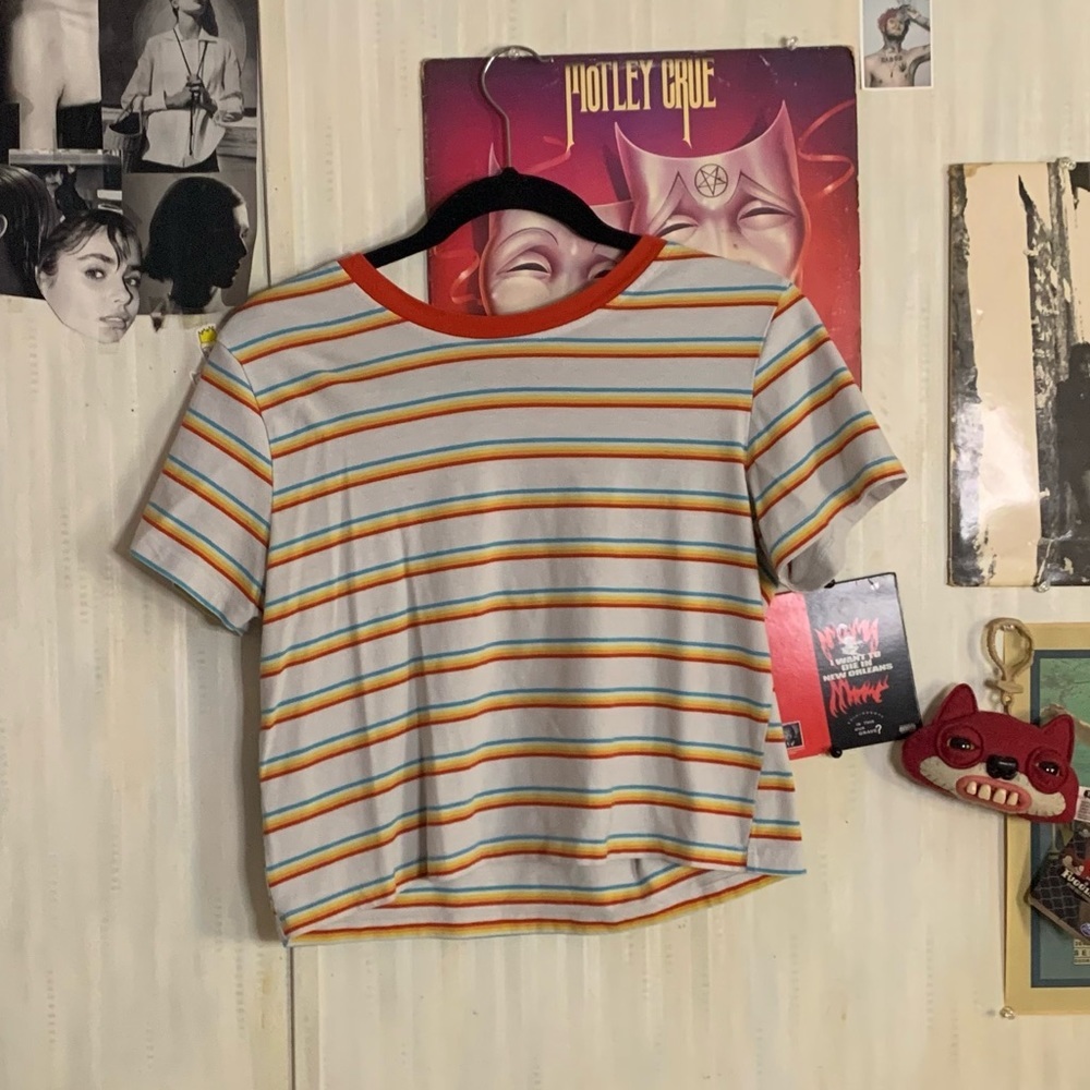 Rainbow Striped Tee